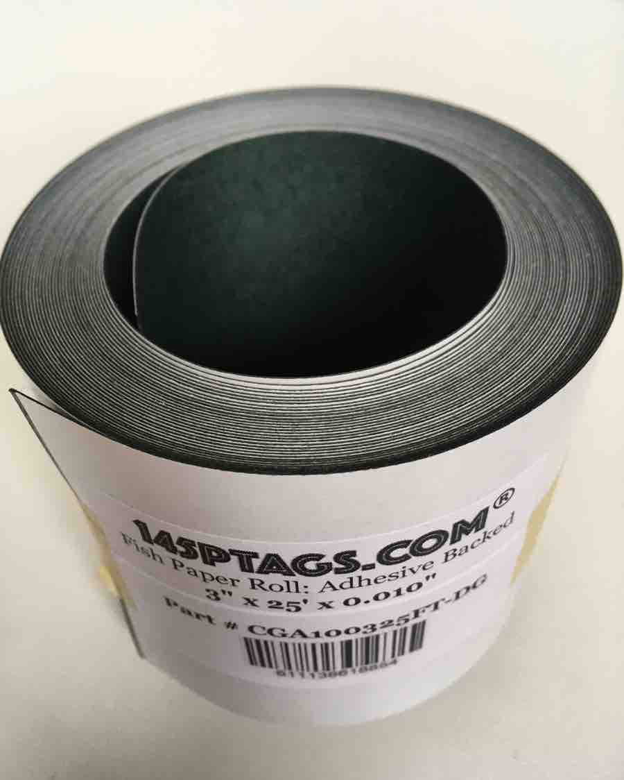 CGA100325FTD Adhesive Fish Paper Roll 3in. x 25ft.(Dark)